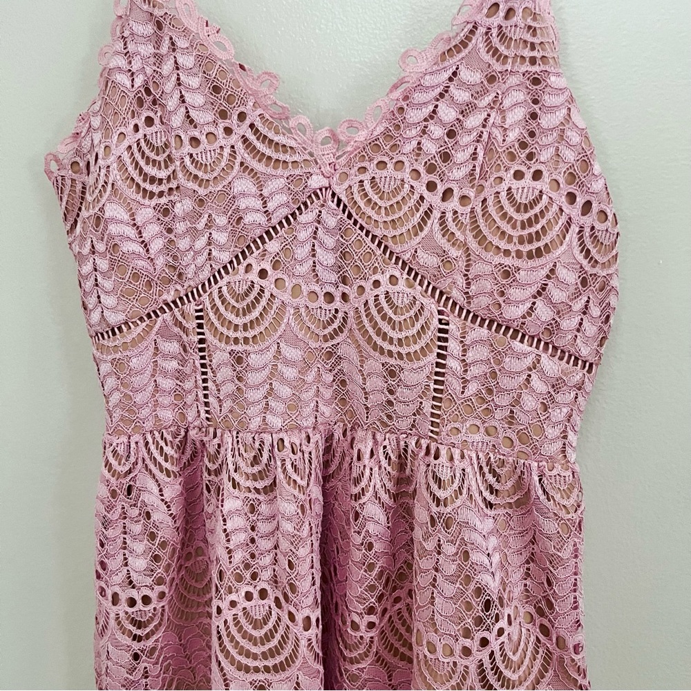 Current Air Affair Pink Lace Dress - Picture 8 of 16